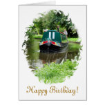 BATEAUX DE CANAL BRITANNIQUES CARTE DE VŒUX