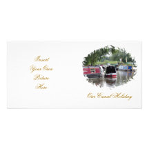 BATEAUX DE CANAL BRITANNIQUES CARTES DE VŒUX AVEC PHOTO