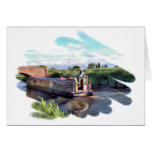 BATEAUX DE CANAL BRITANNIQUES CARTES DE VŒUX