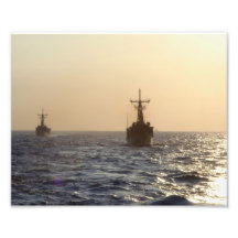 bateaux de la Marine 8x10 en mer Photo