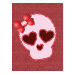 Batgirl Skull With Bow Post Cards