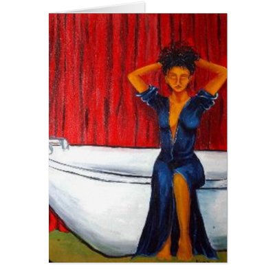 bath greeting card by emeenan