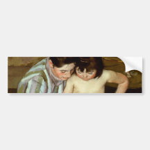 Bath de l'enfant de Mary Cassatt (circa 1892) Adhésifs Pour Voiture