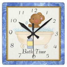 Bath Time Bear Clock