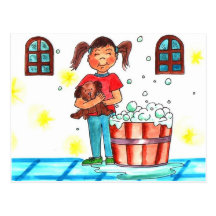 Bath Time Post Cards