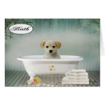 Bath time puppy cards