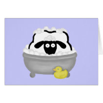Bath Time Sheep Card
