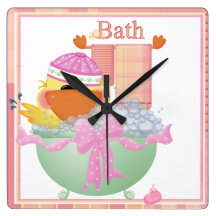 Bath Time Wall Clock