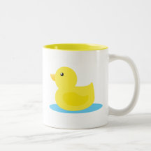 Bath Time Yellow Duck Coffee Mugs