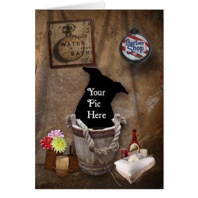 Bath Tub Wash Bucket Western Photography Backdrop Card by KahunaLuna