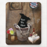 Bath Tub Wash Bucket Western Photography Backdrop Mouse Mat