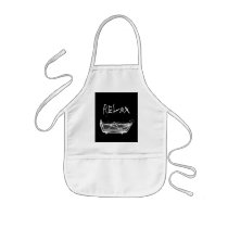 Bath Tub X-Ray Skeleton Black & White Apron