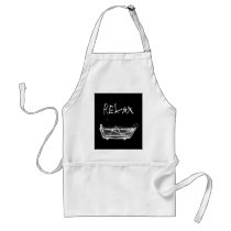 Bath Tub X-Ray Skeleton Black & White Apron