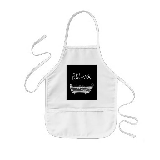 Bath Tub X-Ray Skeleton Black & White Apron