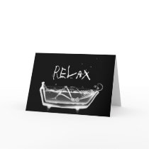 Bath Tub X-Ray Skeleton Black & White