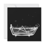 Bath Tub X-Ray Skeleton Black & White