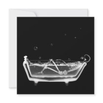 Bath Tub X-Ray Skeleton Black & White