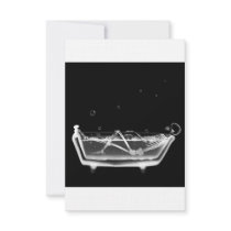 Bath Tub X-Ray Skeleton Black & White