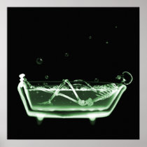 Bath Tub X-Ray Skeleton Green