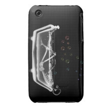 Bath Tub X-Ray Skeleton - Rainbow Bubbles iPhone 3 Case-Mate Case