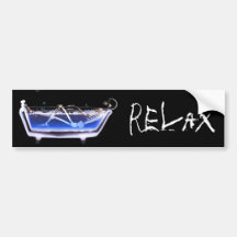 BATH TUB X-RAY VISION SKELETON - ORIGINAL BUMPER STICKERS