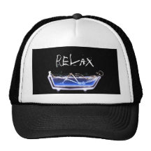 BATH TUB X-RAY VISION SKELETON - ORIGINAL TRUCKER HATS