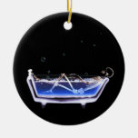 BATH TUB X-RAY VISION SKELETON - ORIGINAL CHRISTMAS TREE ORNAMENTS