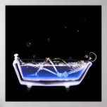 BATH TUB X-RAY VISION SKELETON - ORIGINAL POSTER