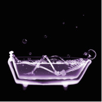 BATH TUB X-RAY VISION SKELETON - PURPLE