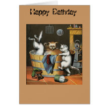 Bathday heureux cartes de vœux