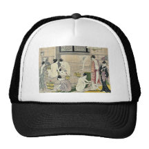 Bathhouse women diptych by Torii, Kiyonaga Ukiyo-e Trucker Hat