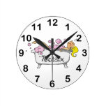 bathing girl wall clock