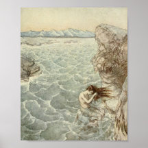 Bathing in a Sea Cove Posters