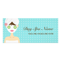 Bathing Woman With A Face Mask Day Spa Full Colour Rack Card