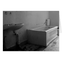 Bathroom (Black and white) Card