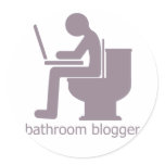 Bathroom Blogger Gurple Round Sticker