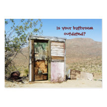 Bathroom Construction Vintage Business Cards