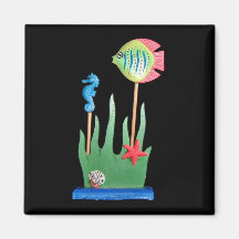 Bathroom fish set refrigerator magnet