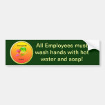 Bathroom Sticker, Sunnyside, wash hands Bumper Sticker