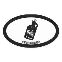 Bathtub Gin Railroad Company Oval Bottle 2 Sticker