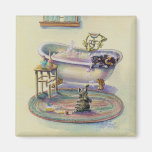 BATHTUB KITTENS by SHARON SHARPE Fridge Magnet