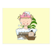 Bathtub Pirates - Blonde Girl Tshirts and Gifts Postcard