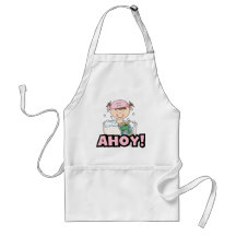 Bathtub Pirates - Brunette Girl Tshirts and Gifts Apron