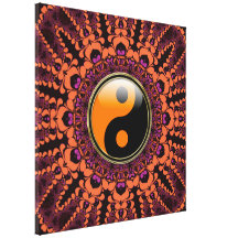 Batik New Age Yin Yang Wrapped Canvas Gallery Wrap Canvas