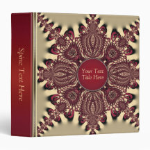 Batik Star Satin Gold+Burgundy Album Binder
