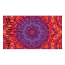 Batik Sunset Watercolor Mandala Business Card