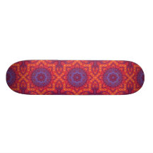 Batik Sunset Watercolor Mandala Skate Boards