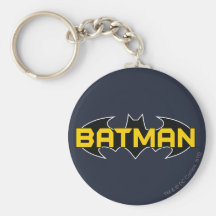 Batman Black and Yellow Logo Keychain