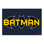 Batman Black and Yellow Logo Print