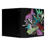 Batman Caped Crusader Neon Collage Vinyl Binder
